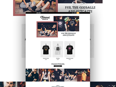 Takeout Order Homepage ecommerce fashion homepage layout layout design shopify tshirt tshirts ui ux web design