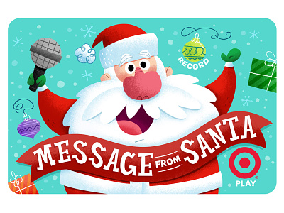 Target Gift Card christmas gift card holiday illustration santa target