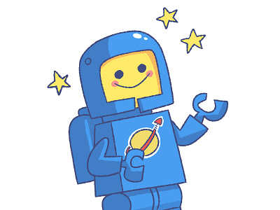 Benny the Spaceman cartoon illustration lego space toy