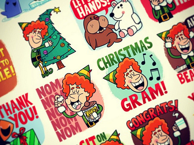 Elf Facebook Stickers christmas elf facebook holiday movie santa stickers