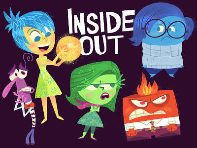 Inside Out animation art character design disney illustration inside out pixar