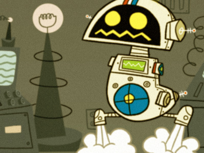 H.E.R.B.I.E animation cartoon comic fantastic four illustration retro robot science