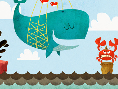 The Adventures of Fail Whale bird cartoon crab fail whale illustration ocean twitter