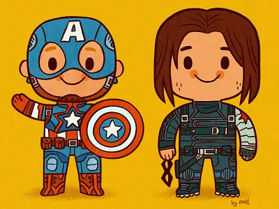 Best Friends Forever avengers bucky captain america comics illustration marvel winter soldier