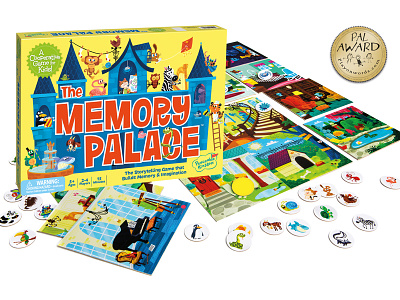 Memory Palace animals board game castle game illustration monster peaceable kingdom