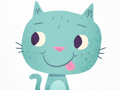 Silly Kitty cartoon cat feline illustration kitten silly