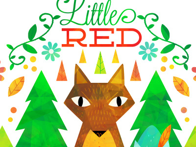Little Red Riding Hood Preview cartoon childrens book fable fairy tale forrest illustration typography wolf