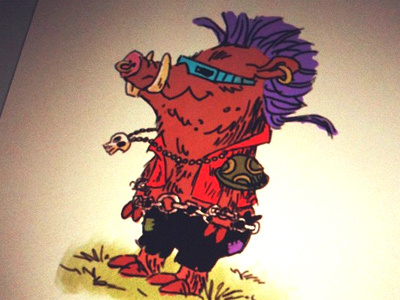 Richard Scarry Bebop boar busy town cartoon childrens book illustration pig richard scarry teenage mutant ninja turtles