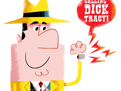 Dick Tracy cartoon comic strip detective illustration police