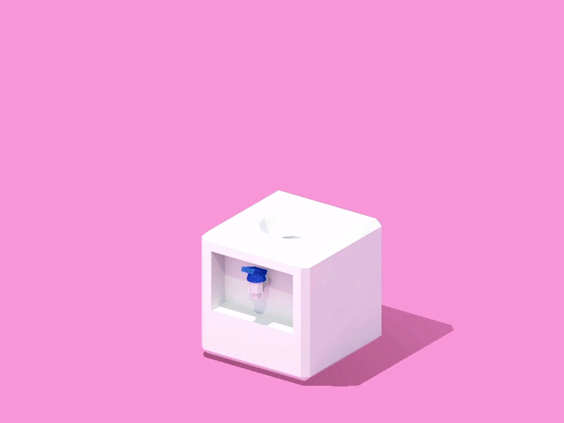 Drinking fountains c4d low poly machine water