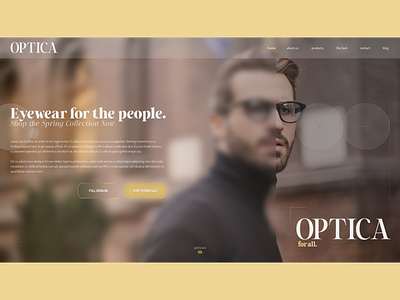 Optica Concept branding design figma typography ui web design webdesign website website concept website design