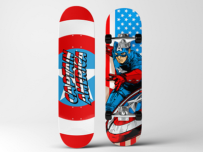 Captain America Deck american flag avenger captain america comic books marvel stars stripes super hero