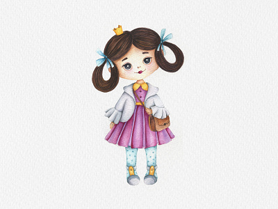 Watercolor little princess