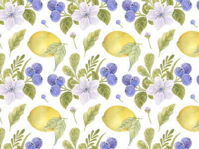 Watercolor spring patterns