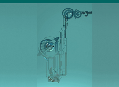 Saxophone 3d design geometry illustration instrument music saxophone