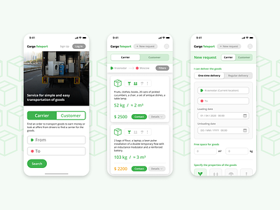 Cargo Teleport app design ios mobile ui ui design ux