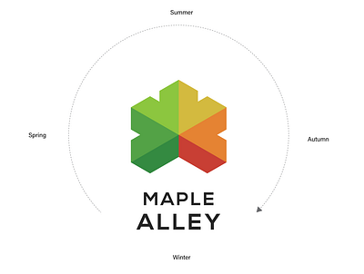 maple alley branding logo maple mapleleaf
