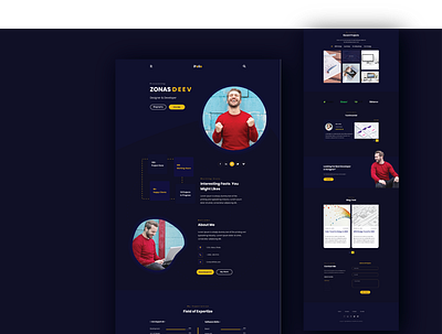 Personal Portfolio Web UI app ui ux application ui home page design landing page landing page design psd template ui design uiux web design web ui design