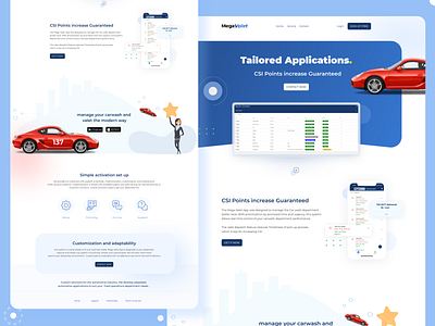 Car Wash App Landing Page app landing page app landing template app landing ui car wash car wash landing page car wash website landing page ui user interface design web design ui web design ui ux