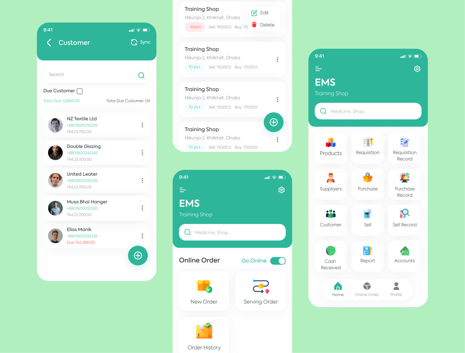 Shop Management App UI by Mohammed Elias on Dribbble