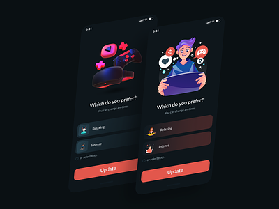 Preferences UI Design for Game App