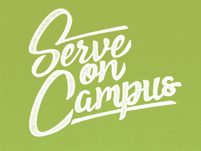 Serve on Campus church font multi-campus serve thick lines typography