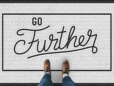 Go Further Sermon Series bathroom tile calligraphy handlettering illustrator letter lettering photoshop sermon tile type typography vector