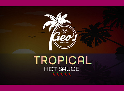 Geo's Tropical Hot Sauce Logo advertise advertising brand brand design branding custom custom logo design fiverr fiverr designer fiverr.com logo minimal minimalist minimalist logo versatile logo