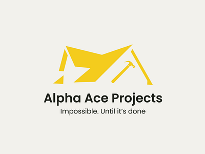 Alpha Ace Projects. adobe adobe illustrator flat flatdesign flatlogo house houselogo logo logodesign minimal minimalist minimalistic realestate