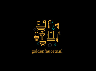 Golden Faucets(Taps) adobe adobe illustrator adobe photoshop behance brand design brand identity branding design fiverr fiverr.com flat logo flat ui flickr illustration logo design logodesign minimalist design twitter uiux user interface vector