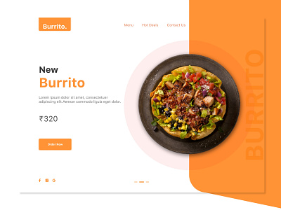 Burrito Product Page branding food food website graphic design ui ui design ui ux web design website website design