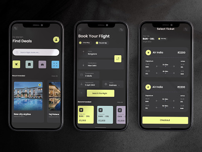Flight Ticket Booking app design booking design flight ticket booking mobile app mobile design travel ui ui design ui ux user interface