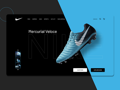 Nike Product Page branding design nike shoe design ui ui design ui ux webpage website