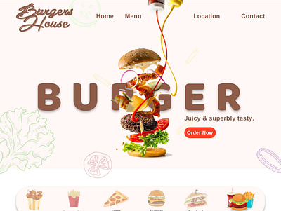 burger app branding design ui ux