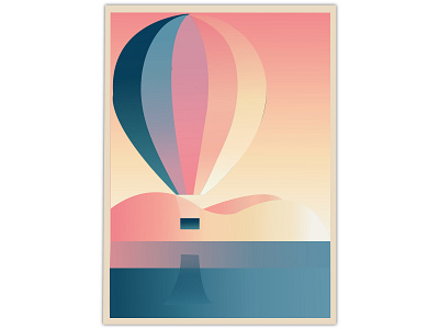 canvas Illustration canvas canvas print canvasart hot air balloon ui