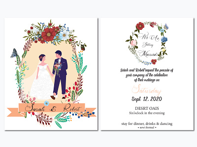 wedding card illustration