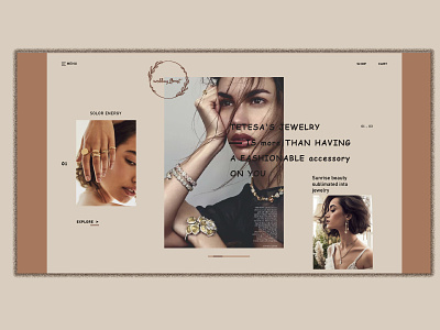 Jewelry Web-Site beautiful branding design girl character graphic design illustration jewellery jewelry logo typography ui vector web shop web store website
