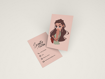 Business Card beautiful branding cards design girl character graphic design hair haircut hairstyle icon illustration logo ui vector visiting card visiting card design