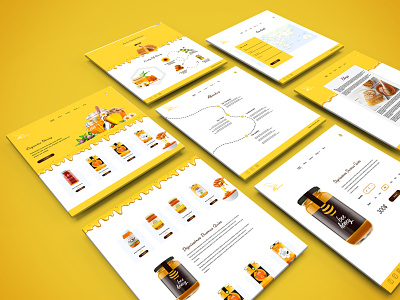 Honey Web Layout page Mockup