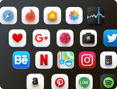 IOS 14 ICONS 3d icons beautiful design figma graphic design icon icons illustration ios14 iosicons vector