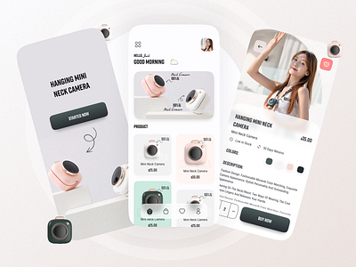 E-commerce - Mini Camera 3d animation app application beautiful branding camera design e commerce e commerce app graphic design icon illustration logo mobile motion graphics ui uiux ux vector