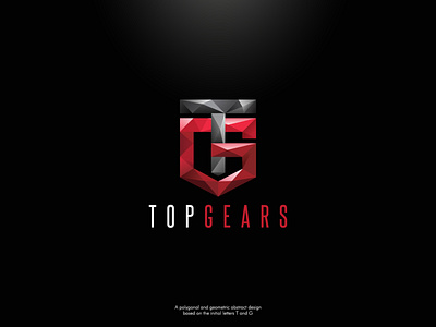 TopGears - Logo Design 3d logos abstract brand designer brand identity branding car company logo cars company logo geometric logo graphic designer initials logo letter logo design logo design logo designer low poly monogram polygloss polygon letters polygonal logo sport cars