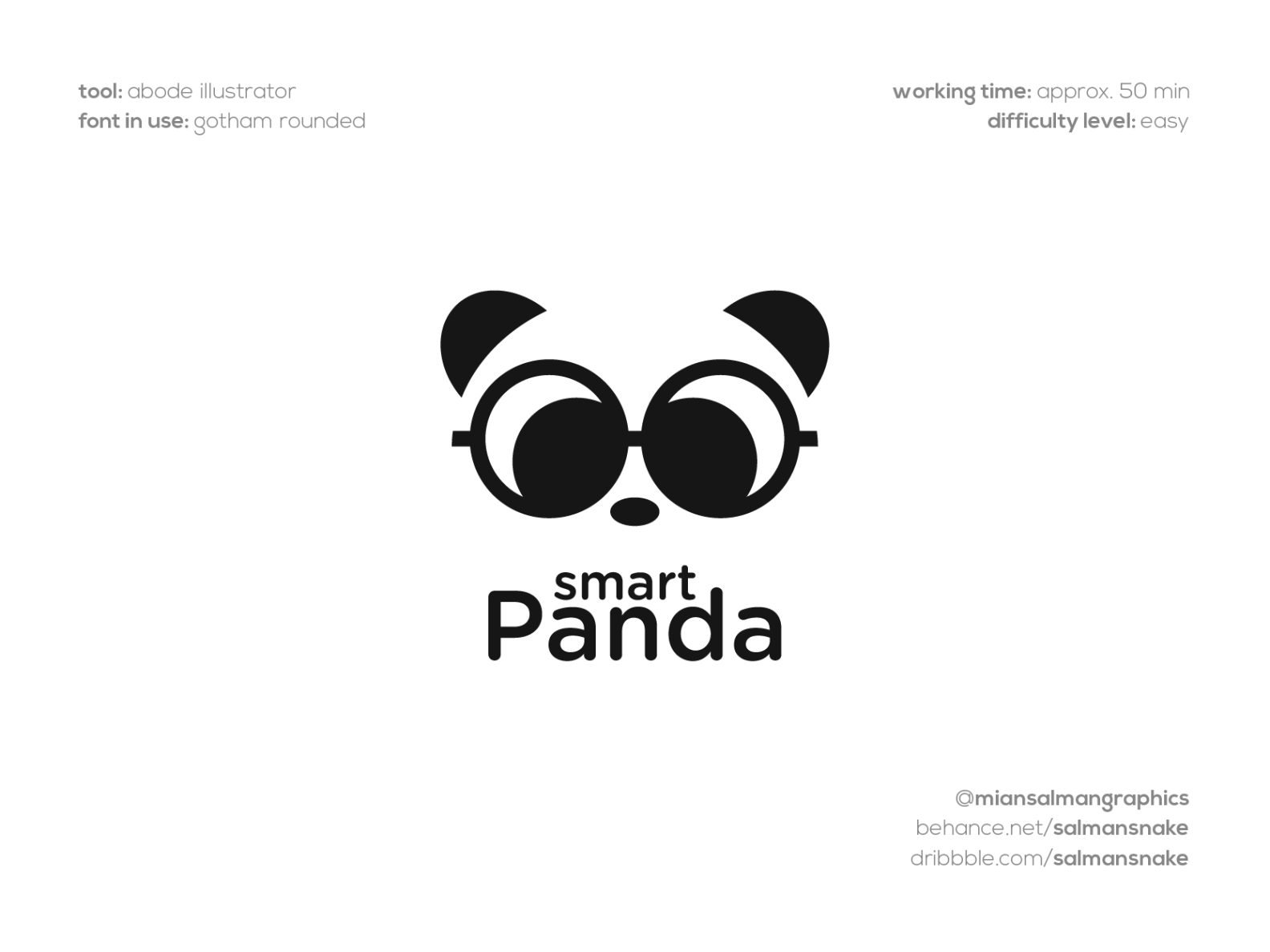 Smart Panda Logo Design by Salman Saleem on Dribbble