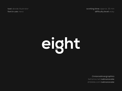 eight + 8 Concept brand designer concept conceptual design designer designer portfolio eight logo designer number 8 simple