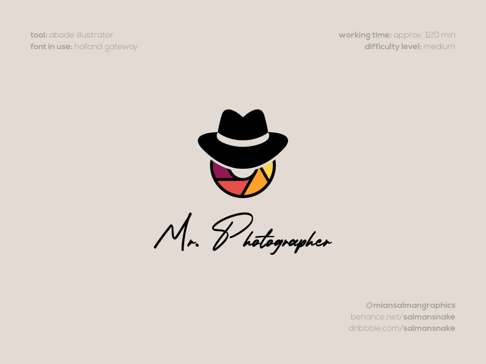 Mr Photographer Logo Design By Mian Salman On Dribbble