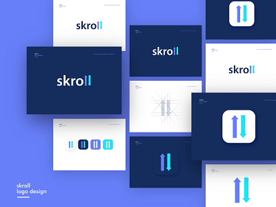 Skroll App - Logo Design app app icon app logo app logo design brand designer creative designer creative designs creative logos design graphic designer logo logo design logo designer logotype minimal logos modern logos scrolling app unique design unique logo design wordmark