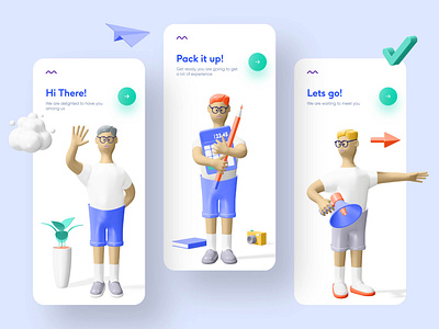 Minimal Onboarding Screens - UX/UI Design