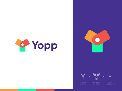 Yopp - Logo Design brand designer creative logos design ecommerce ecommerce app for sale graphic designer initial logo letter y logo location logo logo concepts logo design logo designer logos for sale meaningful logo place store unique unused logo