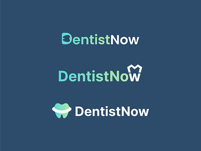 DentistNow Logo Options app app logo brand designer branding creative logos dentist app dentist logo dentist near me dentistry design gradient design graphic designer icon logo logo design logo designer negative space logos smile tooth logo wordmark logo