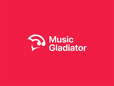 Music Gladiator Logo brand designer design gladiator gladiator logo logo logo design logo designer music music logo negative space negative space logos